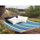 Collapsible Heavy Duty Quick Dry Hammock Quilted Fabric With Pillow Beach Stripe