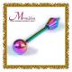 Rainbow shiny ear / belly rings body piercing jewelry for women with OEM available BJ37