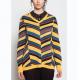 Silk Slant Colorful Striped Sweater , Knitted Striped Coloured Jumper