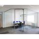 Clear Tempered Modern Office Glass Partition System Easy For Cleaning