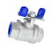 304/316 Stainless Steel Two-Piece Female Thread Ball Valve with Butterfly Handle