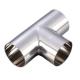 SS304 Stainless Steel Equal Tee Casting Steel Parts  For Pipe Fittings