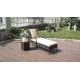 Wicker Rattan Sun Lounger , Lounge Chair Set For Patio / Balcony