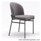 Hotel 450mm 820mm Tufted Grey Velvet Chair With Gold Legs