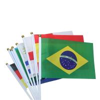Polyester Printed Hand Held Flags  10*15 cm Customized Small Size