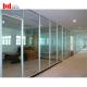 Detachable 8mm Glass Partition Wall With Door Curved Frame