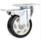 5 Inch Locking Caster Wheels Polyurethane Wheels Zinc Plated