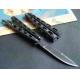 Linton black steel butterfly pocket knives