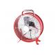 Red Electric Retro Clock Fan With Carry Handle 2 Speed VED Plug CE CB