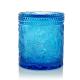 Carved Colored Glass Jar Tea Light Candles / Perfume Scented Candles WXC190910