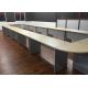 Melamine Laminated U Shaped Conference Table Durable With Plain PVC Edge