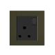 UK Square Box Socket With 3 Round Holes 15A 250V flame resisting