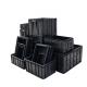 Antistatic Electronics Tray Folding ESD Bin Box Plastic Black With Dividers