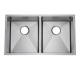 Undermount Double Bowl Brushed Stainless Steel Kitchen Sink