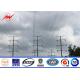 Durable Q235 Conoid Galvanized Steel Transmission Poles For Electricity