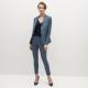 Stylish Light Blue Formal Pant Suit For Ladies Slim Fitting