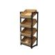 Metal Multifunction Wooden Wine Fruit Vegetable Display Shelves For Grocery Shop