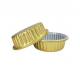 Golden Aluminum Foil Trays with Lid Disposable Round BBQ Box Takeaway Lunch Container