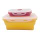 BPA Free Microwave Food Storage Containers Oven Safe Silicone Collapsible Foldable Leakproof Lunchbox Bento Lunch Box with lock