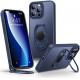 Shields Up for iPhone 12 Pro Max Case with Stand, Phone Case Clear with Double Ring Holder [Adjustable & Foldable]