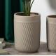 Popular design modern home balcony floor decor plant flower pots cylinder tall ceramic garden pots