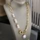 High Quality Natural Baroque Irregular Freshwater Baroque Pearl Necklace Jewelry Set Natural Baroque Pearl necklace