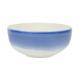 7.5“ Blue Colored Ceramic Soup Bowls with Reactive Effect and Embossed Rim