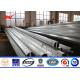 Electrical Concial Tapered Steel Utility Pole , Steel Power Distribution Pole 10kv ~ 550kv