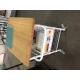 Free Standing Industrial Wire Shelving , Open White Kitchen Wire Cart Restaurant Furniture
