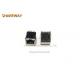 Black Low Profile RJ45 Jack JGL-0001NL For Support Servers / PCI - Express