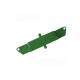 APC Polished Fiber Optic Adapter with Green Plastic Housing