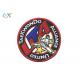 Round Embroidered Sports Patches , Iron On Embroidered Patches For Sportswear