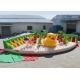 10x10m Big yellow duck inflatable theme park with sun beach sofa for entertainment