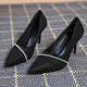 Shiny Luxury High Heels Shoes Rhinestone Business Lager Size Ladies Summer Wedding