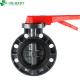 Blue and Red Plastic Handle PVC Butterfly Valve for Irrigation Field Manual Driving Mode