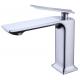 Single Handle 304 Stainless Steel Brushed Finish Basin Mixer Tap for Hot and Cold Water