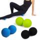 Custom yoga shoulder neck physical Massage therapy ball peanut roller silicone fitness foot double massage ball