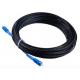 Black Jacket 1 Core FTTH Fiber Optic Cable Optical Fiber Patch Cord  For CATV