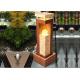 38 Inch Sandstone Glass Sphere Water Feature
