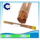 Electrode Pipe Brass / Copper Tubes 0.9x400mmL Double Holes For EDM Drill