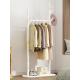 78cm Solid Wood Free Standing Coat Rack Hanger Stand Double Pole