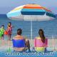Portable Beach Umbrella With Sand Anchor, Tilt Pole, Carry Bag, Air Vent, Heavy Duty Wind Portable