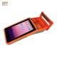 EMV Compliance Android POS Machine Orange And Dimensions Of 5-6 Inches