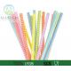 Eco-friendly customized 6x197mm  colorful drinking paper straws