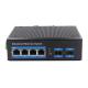 OEM Industrial SFP Ethernet Switch 10/100/1000M RJ45 4 Port to 2 1000M SFP Slot Media Converter DC24V