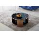 Modern Luxury Stylish Tea Table Gold Round Coffee Table Set Living Room Furniture