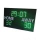 Green Color Led Digits With White Color Stickers Led Football Scoreboard For
