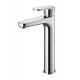 Single Handle High Wash Basin Faucet 35mm cartridge Hot Cold Water Chrome