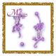 Fashionable purple navel belly ring body piercing jewellery with OEM / ODM available BJ71