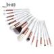 Jessup 15pcs White/Rose gold Essential Makeup Brushes Set Cosmetic Brush Manufacturer china T222